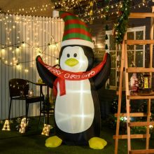  2.4m LED Polyester Outdoor Christmas Inflatable Penguin