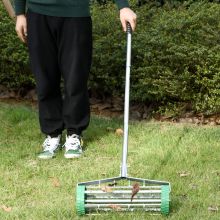 Outsunny Metal 5 Spike Lawn Aerator Roller Green