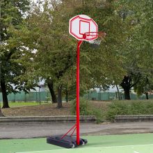  Steel Basketball Stand Height Adjustable Hoop Backboard Red