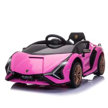  Lamborghini SIAN 12V Kids Electric Ride On Car Toy w/ Remote Control Pink