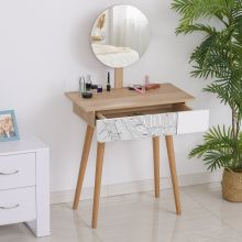  Wooden Nordic Dressing Table Brown/White