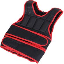 20kg Metal Sand Weight Adjustable Unisex Trainer Vest Weighted Vest Black/Red