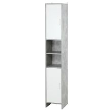 kleankin 180 cm Freestanding Storage Cabinet Slimline Unit w/ 2 Cupboards 2 Compartments