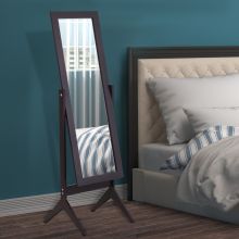  Tall Freestanding Dressing Mirror w/Adjustable Tilt Brown