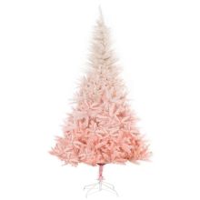 6ft Christmas Decorations Realistic Design Faux Christmas Tree w/ Metal Stand and Quick Setup - Pink