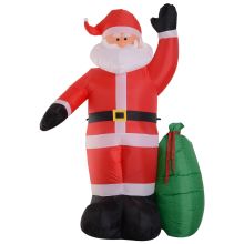  2.4m Inflatable Christmas Santa Claus with LED Air Blown Xmas Décor Holiday Outdoor Yard Decoration