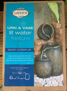 Urn & Vase Lit Water Feature by Garden King