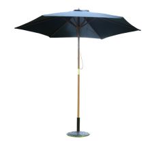 2.5 m Wooden Umbrella Parasol Black