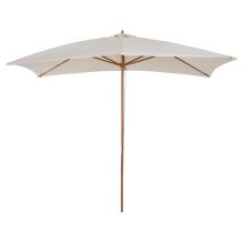 295L x 200W x 255Hcm Wooden Patio Parasol Umbrella Cream