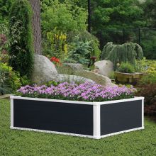 Garden Raised Bed Planter Grow Containers Flower Vegetable Pot PP 100 x 80cm