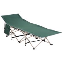 Oxford Cloth Folding Single Camping Bed Lounger Green