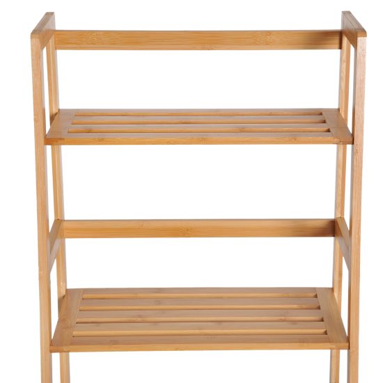 Giantex 4-Tier Bamboo Ladder Bookshelf - Natural/Walnut, Anti-Tip Storage Shelf For Home