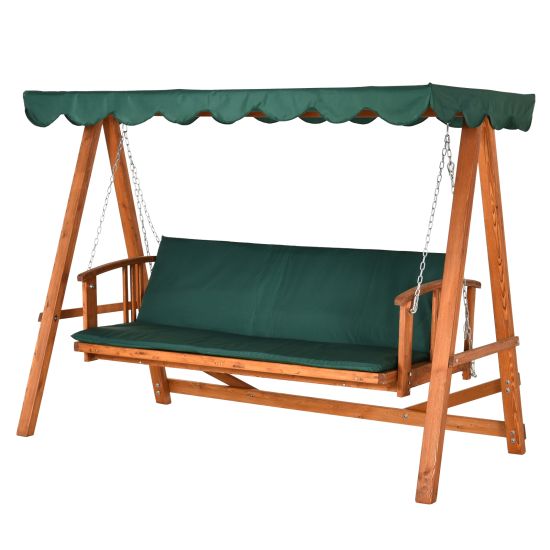 Outdoorlivinguk Wooden Garden 3 Seater, Wooden Swing Chair Outdoor