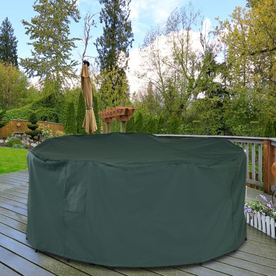 Outdoorlivinguk Pvc Coated Large Round, Large Rain Cover For Garden Furniture