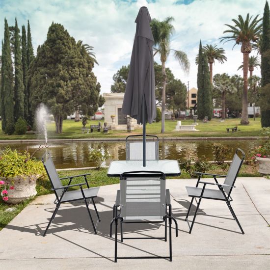 Outsunny Piece Garden Dining Set Outdoor Dining Furniture